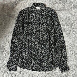 Saint Laurent Paris Black All-Over Print Shirt Size S (36/14)